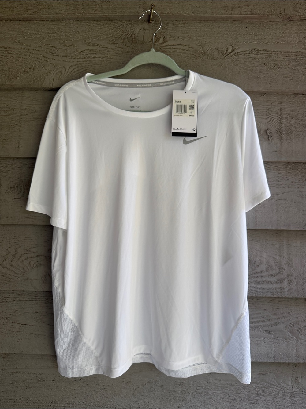 Nike White Short-Sleeve Athletic Tee